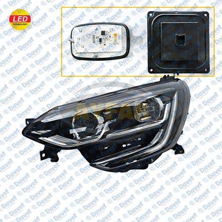 AYFAR 202334 Far Sag Megane Iv [ Touch Model - Led + Ballast Montajli - Siyah Cerceveli - Manuel ] 16>20